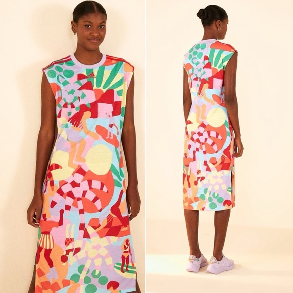 FARM Rio Dresses & Skirts - New: Farm Rio x Adidas Training Dress. Size Medium